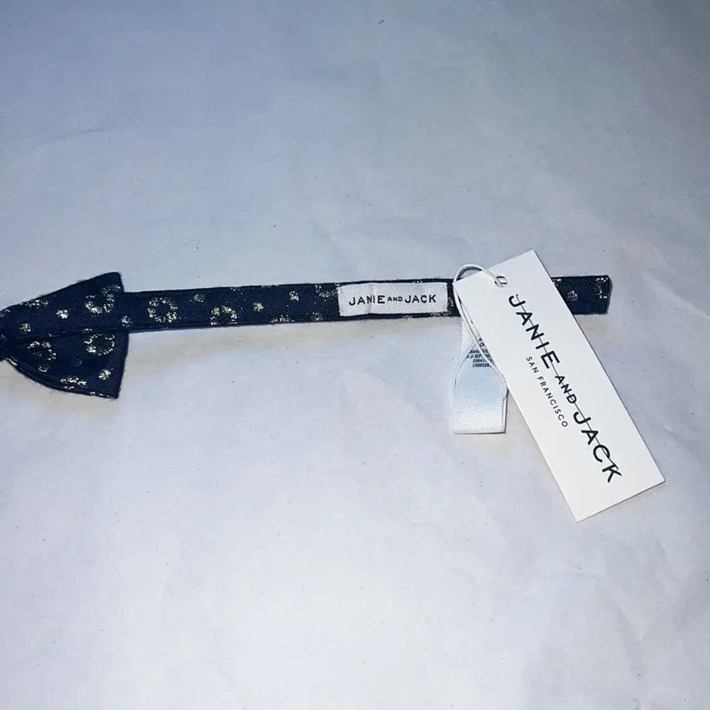 Janie and Jack Metallic Floral Bowtie, 6 Years & Up -  NWT